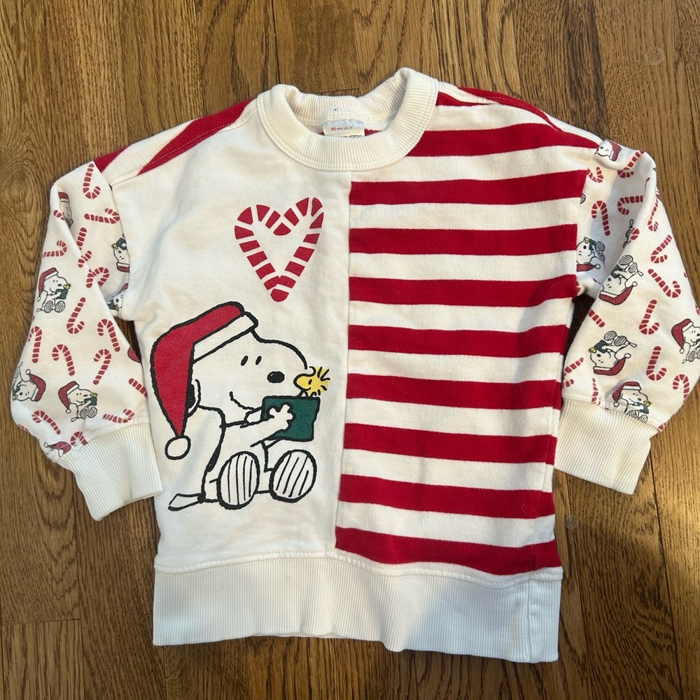 Hanna Andersson Peanuts Christmas Sweatshirt size 3T
